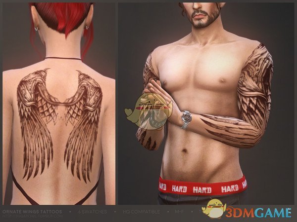 《模拟人生4》天使翅膀纹身MOD