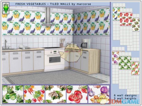 《模拟人生4》水果蔬菜瓷砖MOD