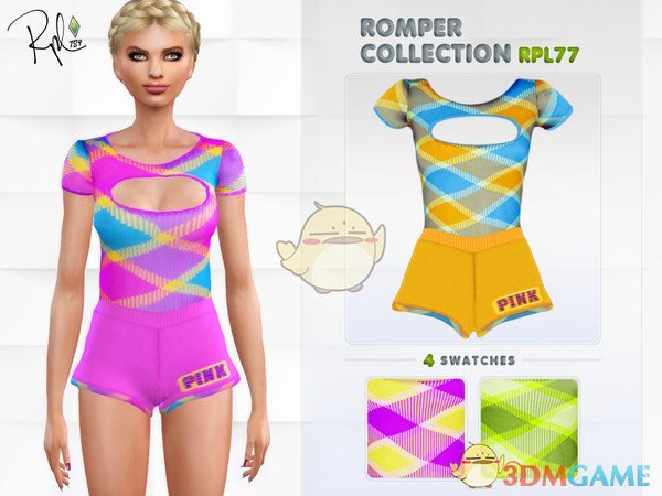 《模拟人生4》彩色条纹连身裤MOD