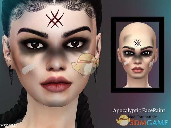 《模拟人生4》世界末日脸部涂漆MOD