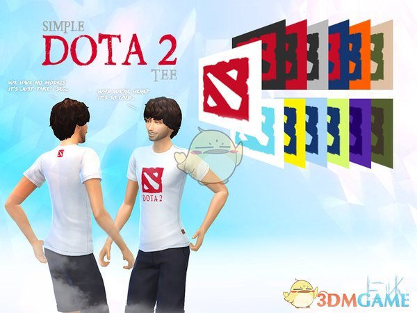 《模拟人生4》DOTA2图案短袖MOD