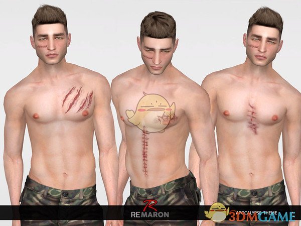 《模拟人生4》男性身体疤痕MOD