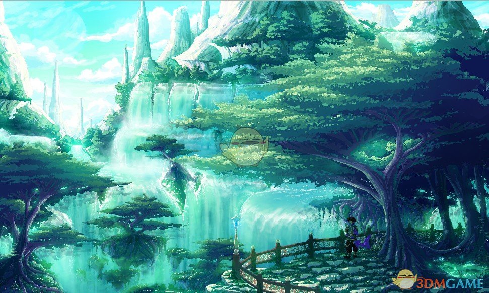 《Wallpaper Engine》奇幻风森林水幕动态壁纸