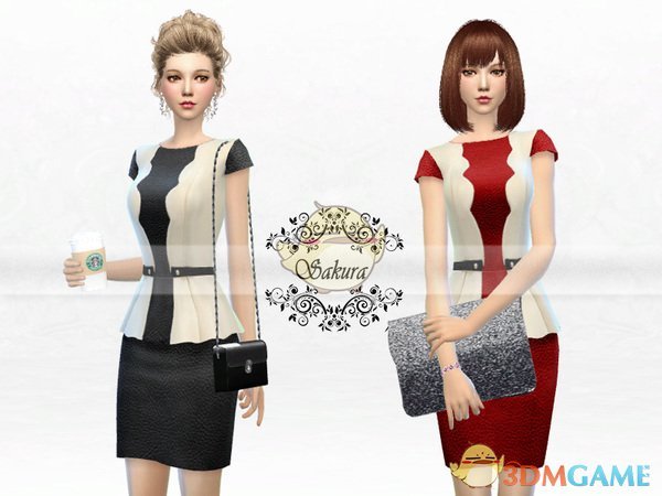 《模拟人生4》女性商务连衣裙MOD