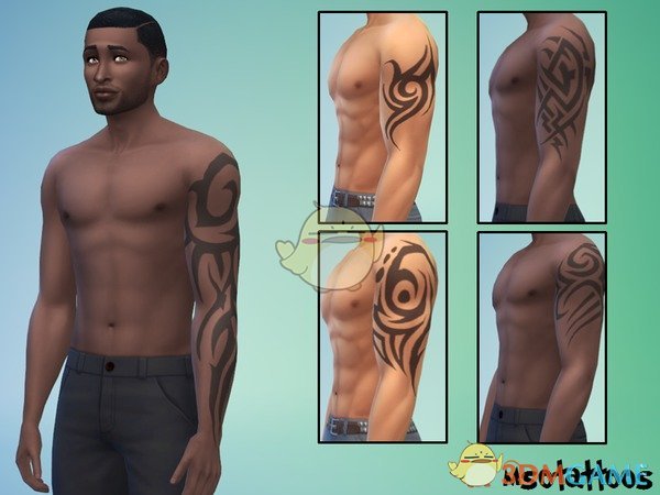 《模拟人生4》男士帅气手臂纹身MOD