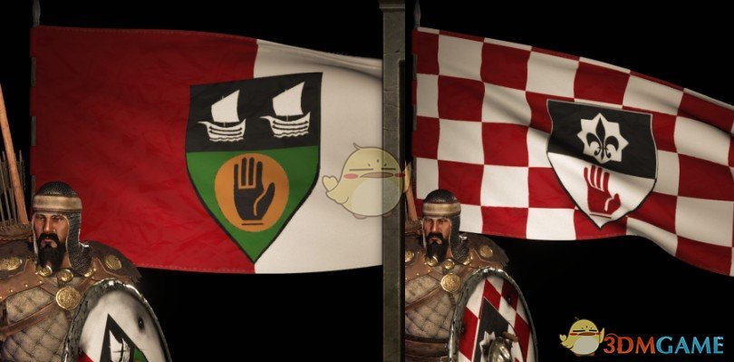 《骑马与砍杀2》爱尔兰，意大利和日本的混合风格旗帜MOD