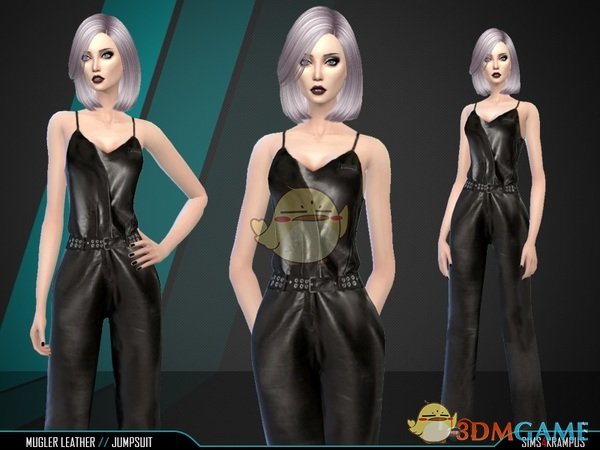 《模拟人生4》时尚的皮质连衣裤MOD
