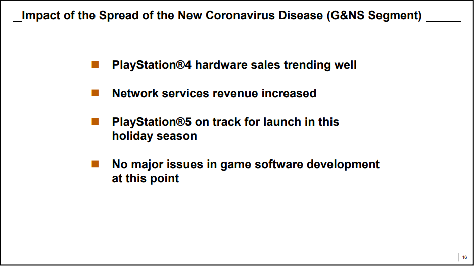 索尼19~20财年财报公开： PS5依然预定年末发售