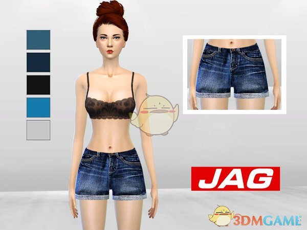 《模拟人生4》夏季休闲牛仔中裤MOD