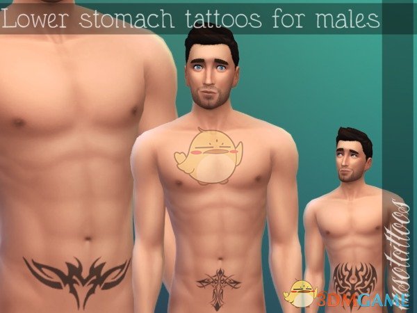 《模拟人生4》男士腹部纹身MOD