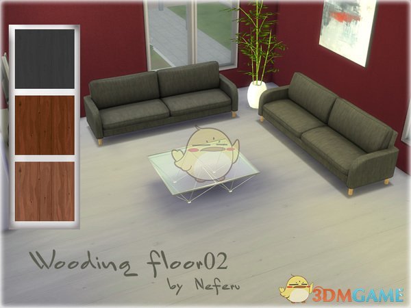 《模拟人生4》纯色简洁木地板MOD