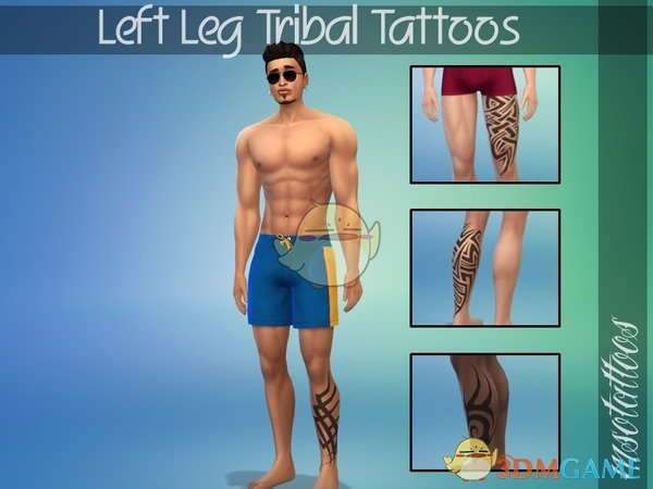 《模拟人生4》男士腿部纹身MOD