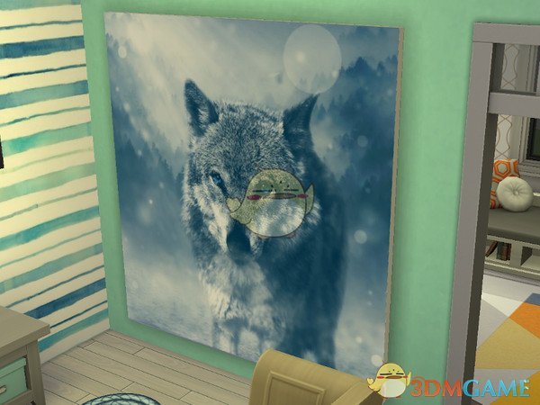 《模拟人生4》狼的挂画MOD