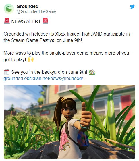 黑曜石新作《Grounded》单人试玩版将于6月推出
