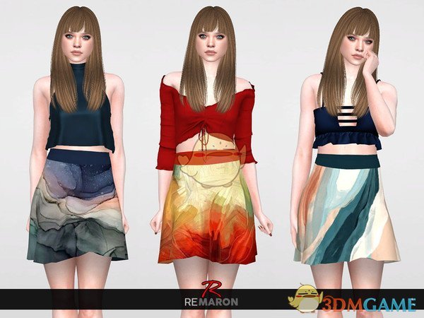 《模拟人生4》女性艺术风格长裙MOD