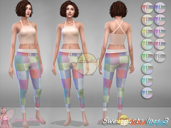 《模拟人生4》彩色方格运动裤MOD