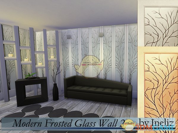 《模拟人生4》现代磨砂玻璃墙MOD