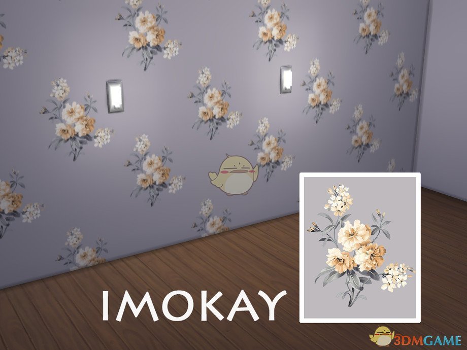《模拟人生4》美丽的鲜花墙纸MOD
