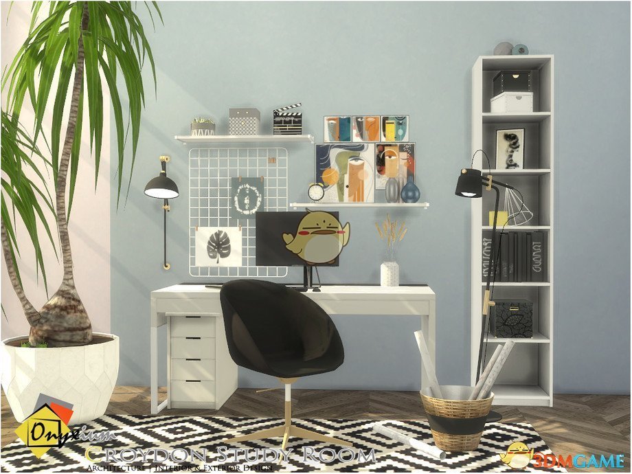 《模拟人生4》简洁的办公室家具MOD