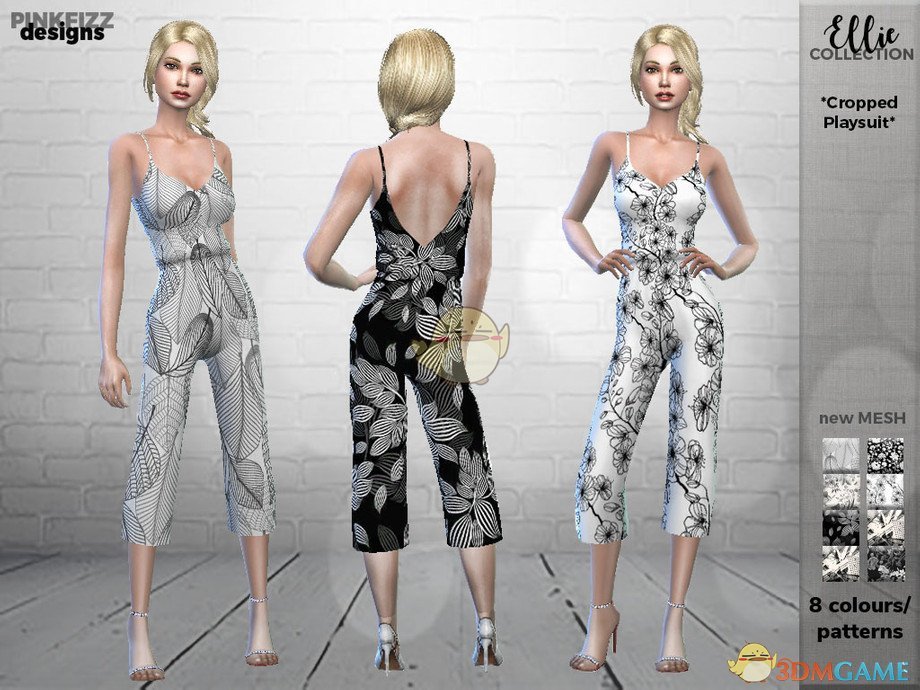 《模拟人生4》女性吊带时尚连衣裤MOD
