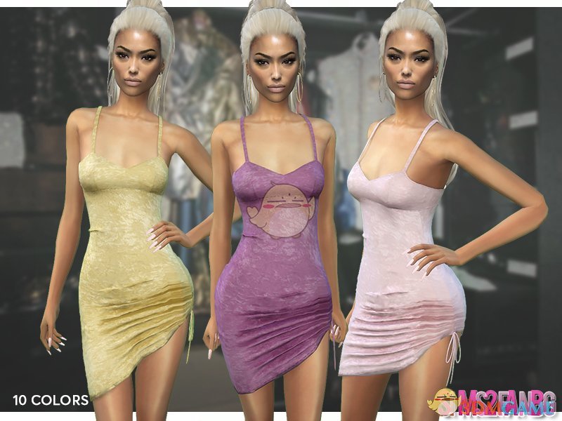 《模拟人生4》女性天鹅绒连衣裙MOD