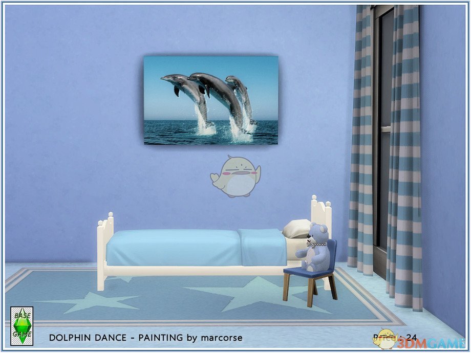 《模拟人生4》海豚跳水挂画MOD