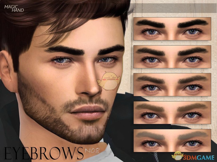 《模拟人生4》男性帅气眉毛MOD
