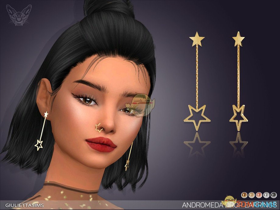 《模拟人生4》空心实心星星耳环MOD