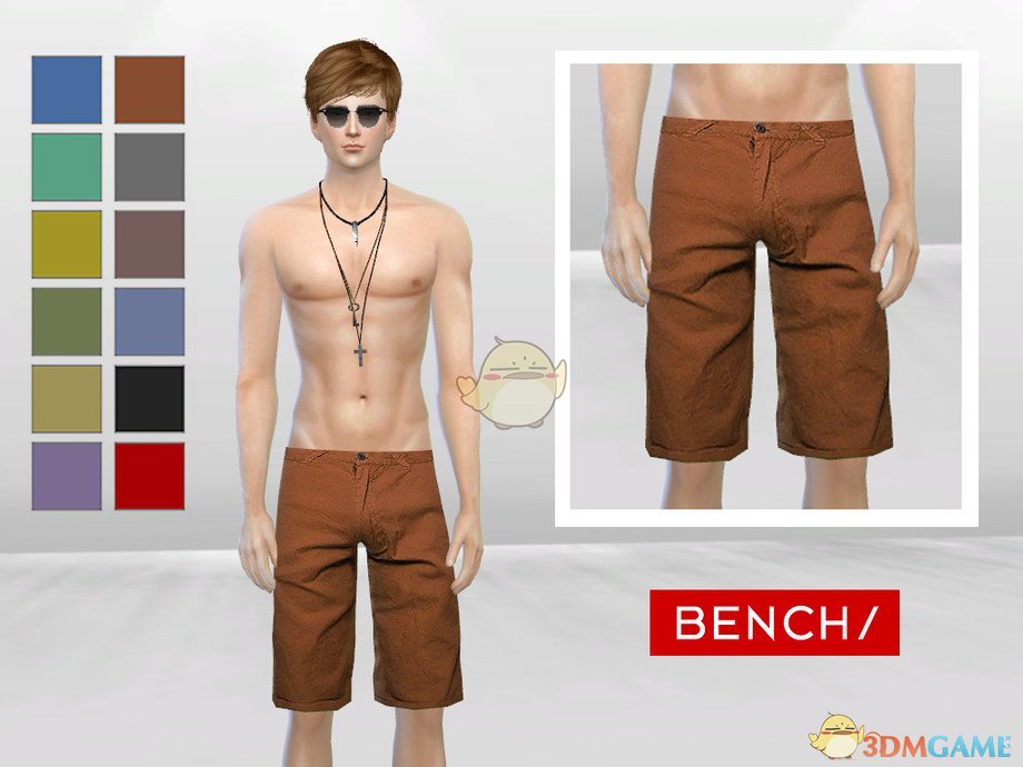 《模拟人生4》男款夏季休闲短裤MOD