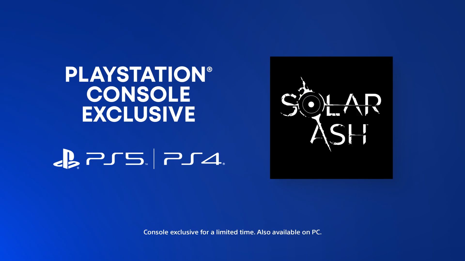 PS5游戏发布会：《太阳灰国》主机版本PS平台独占