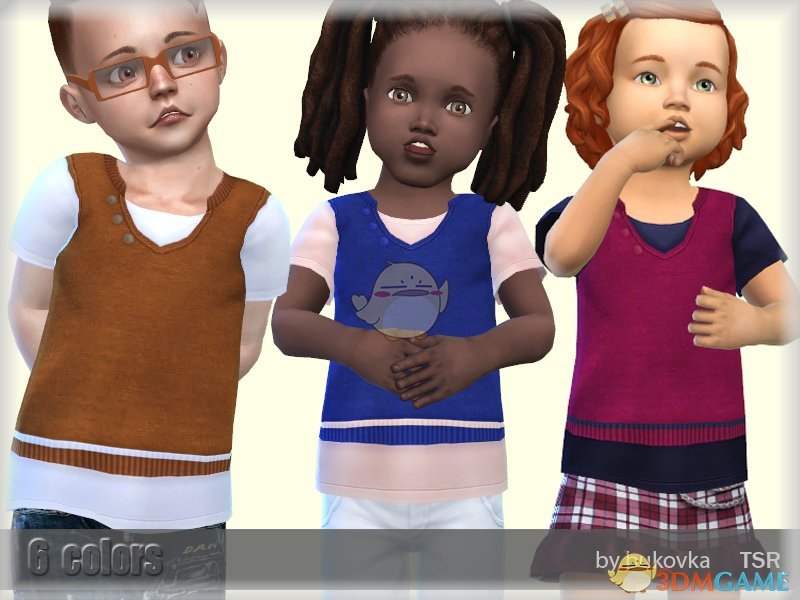 《模拟人生4》儿童简洁衬衫毛衣MOD