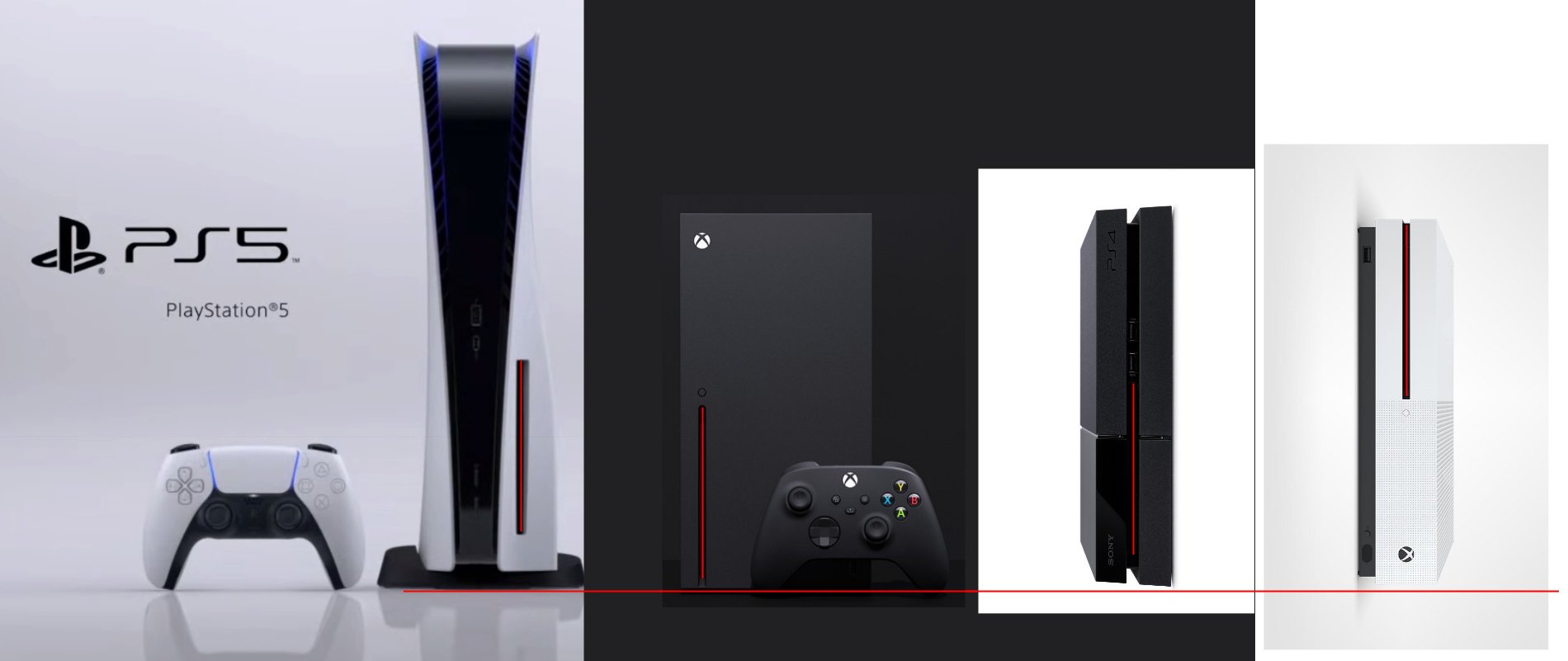 PS5与其他主机非官方对比 新主机个头真的好大
