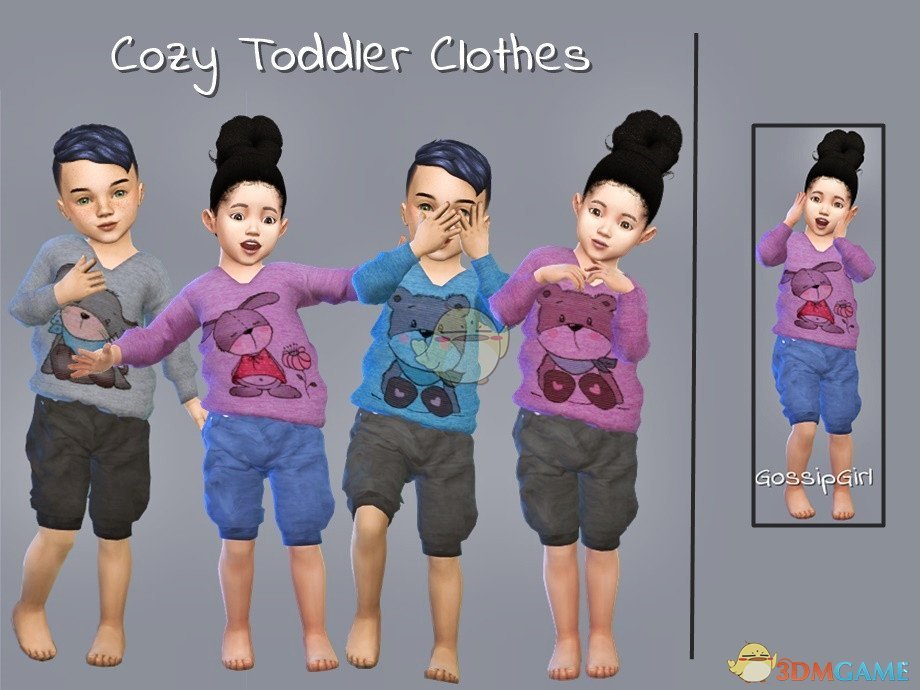 《模拟人生4》可爱小熊毛衣MOD