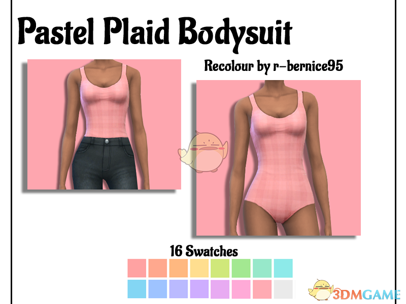 《模拟人生4》粉色紧身泳装MOD