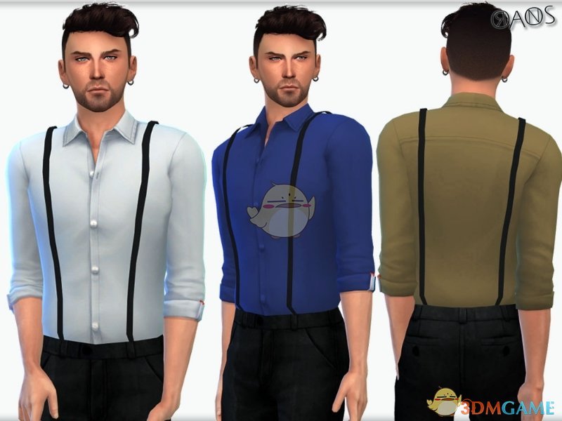 《模拟人生4》男士简洁帅气衬衫MOD