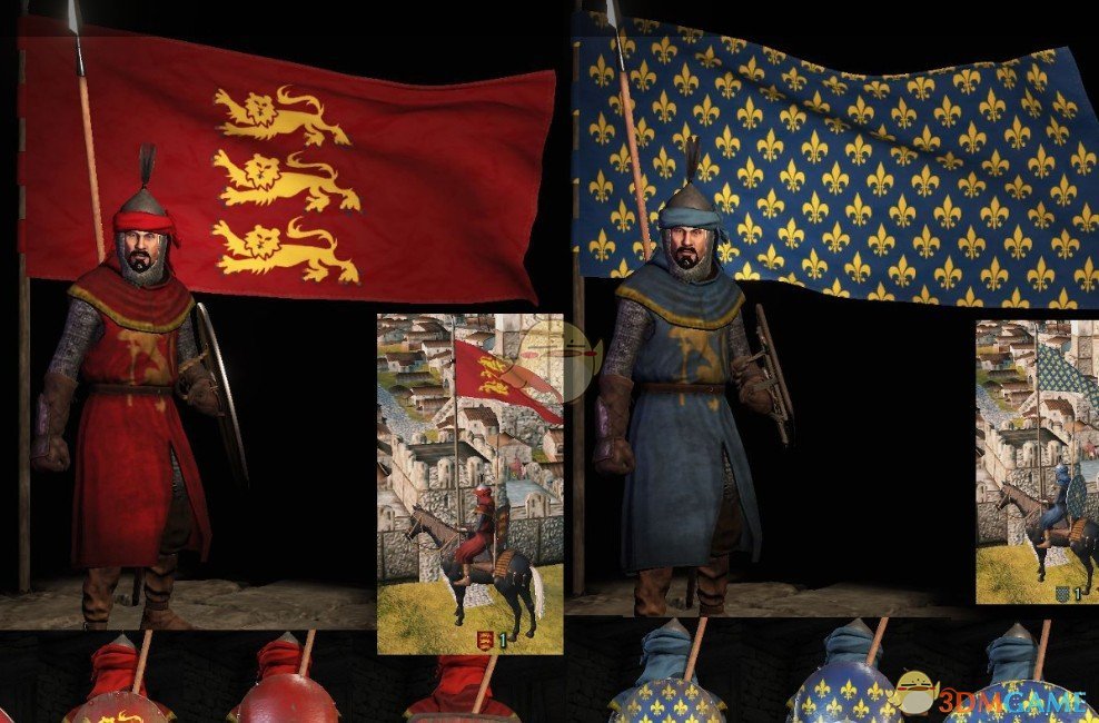 《骑马与砍杀2》中世纪欧洲旗帜合集MOD