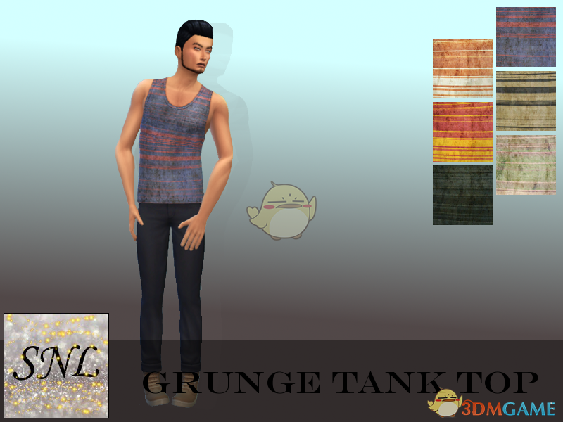 《模拟人生4》脏兮兮条纹背心MOD