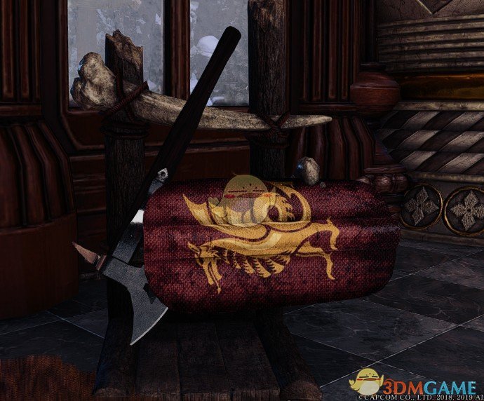《怪物猎人：世界》中世纪骑士斧和盾MOD