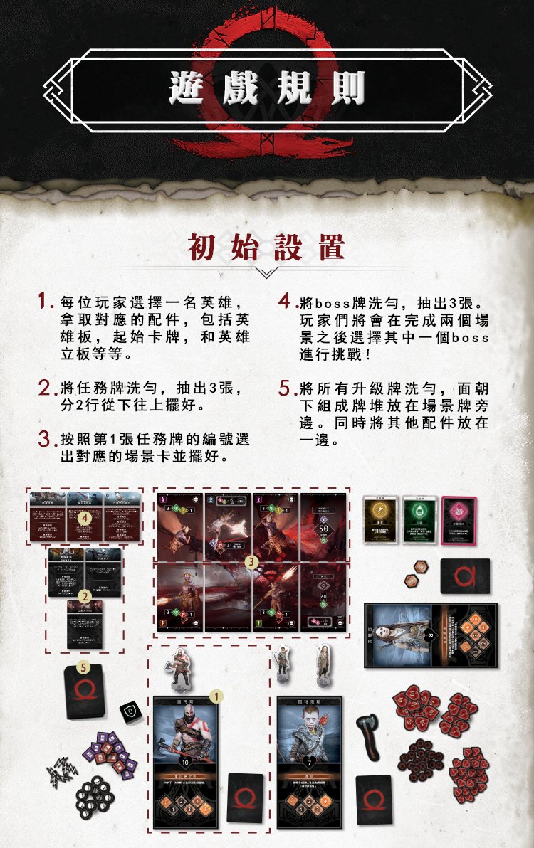 《战神4》官方桌游繁中版9月发售 玩法创新多元 支持1-4人