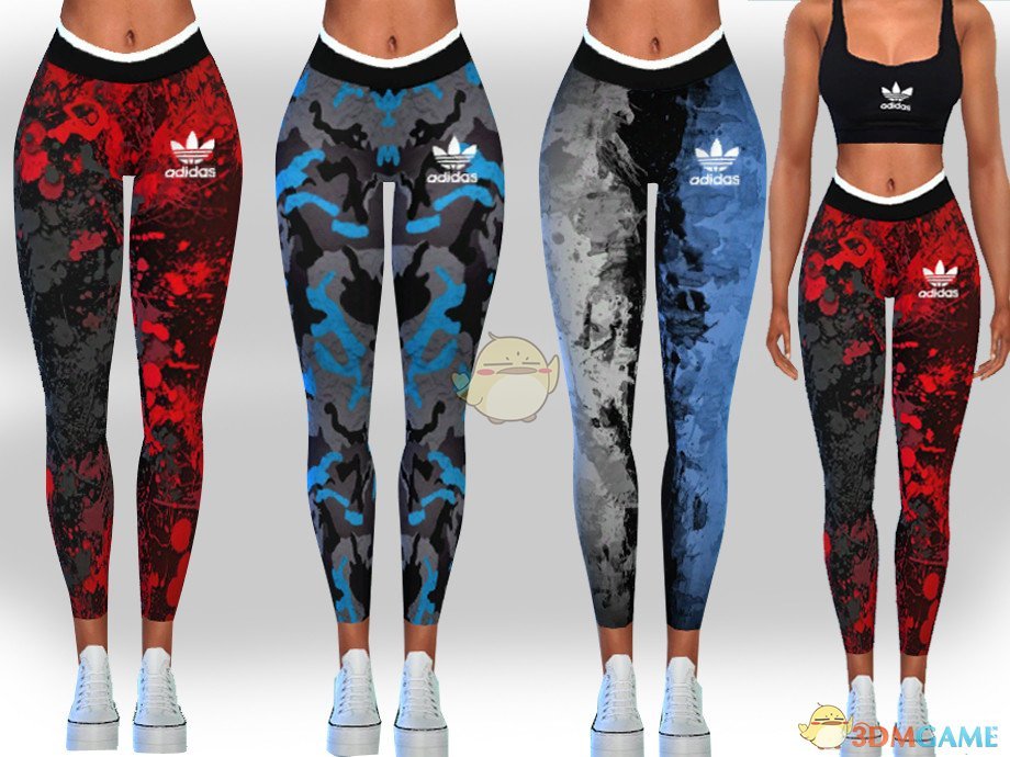 《模拟人生4》女性彩色阿迪达斯运动裤MOD