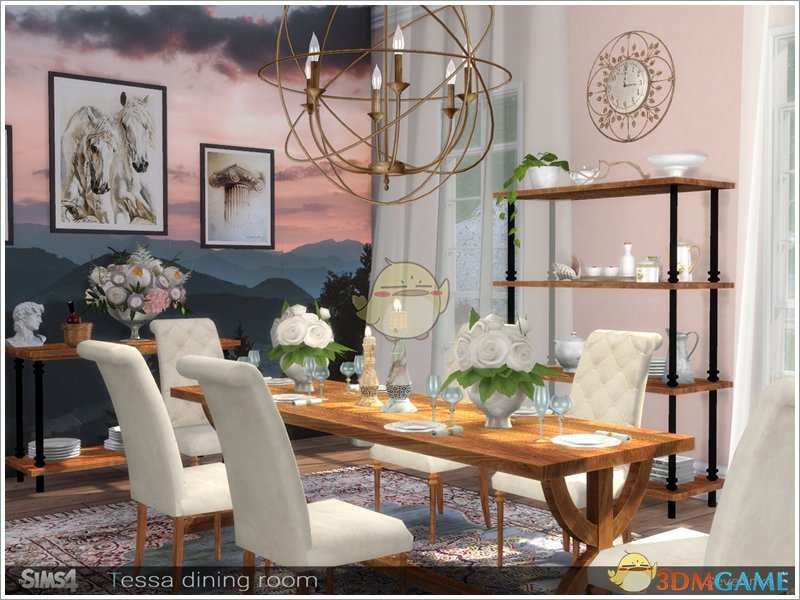 《模拟人生4》经典木质风格餐厅家具MOD