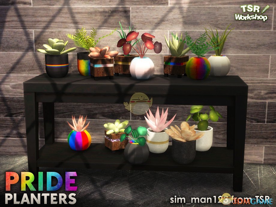 《模拟人生4》彩虹色植物花盆和植物MOD