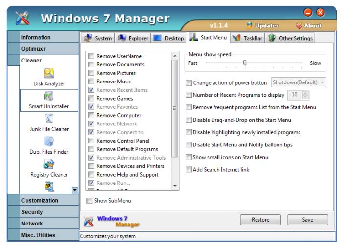 Windows 7 Manager(Win7优化大师) V5.1.8 中文破解版