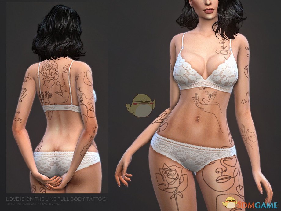 《模拟人生4》女性艺术风格纹身MOD