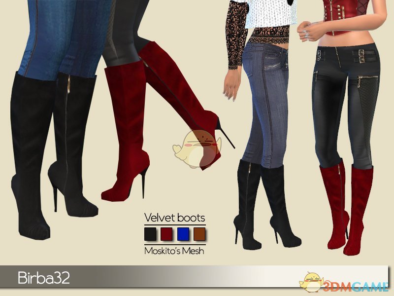 《模拟人生4》时尚女性拉链高跟鞋MOD