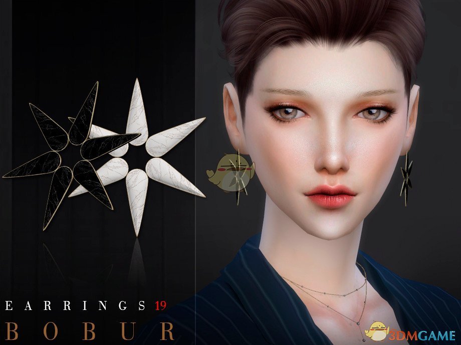 《模拟人生4》精致的金属片耳环MOD