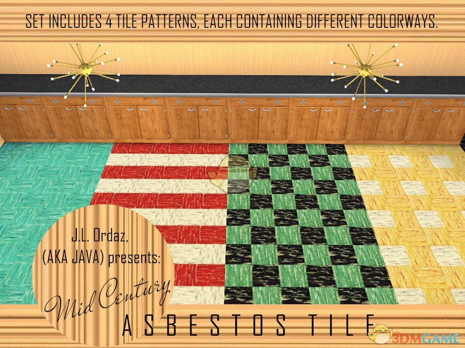 《模拟人生4》中世纪石棉瓷砖MOD