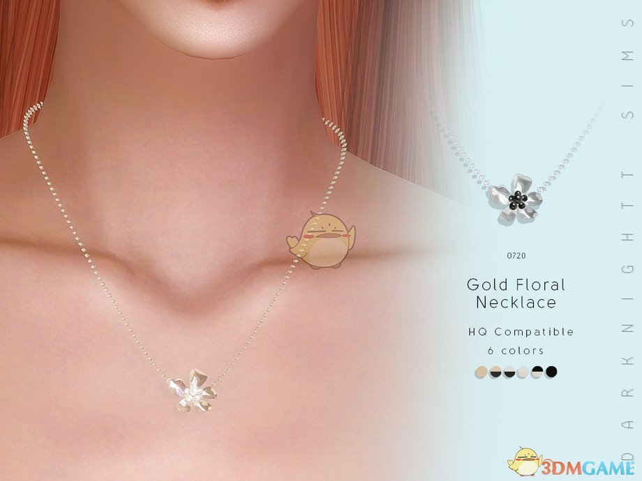 《模拟人生4》金色碎花项链MOD