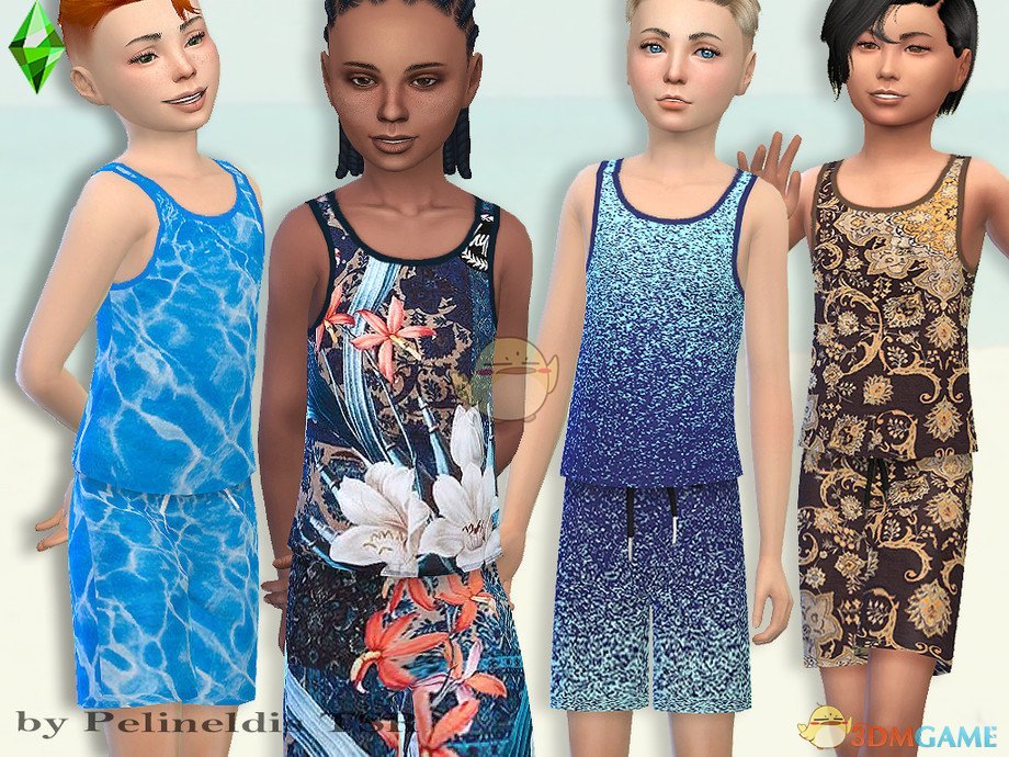 《模拟人生4》小孩中性风格背心MOD