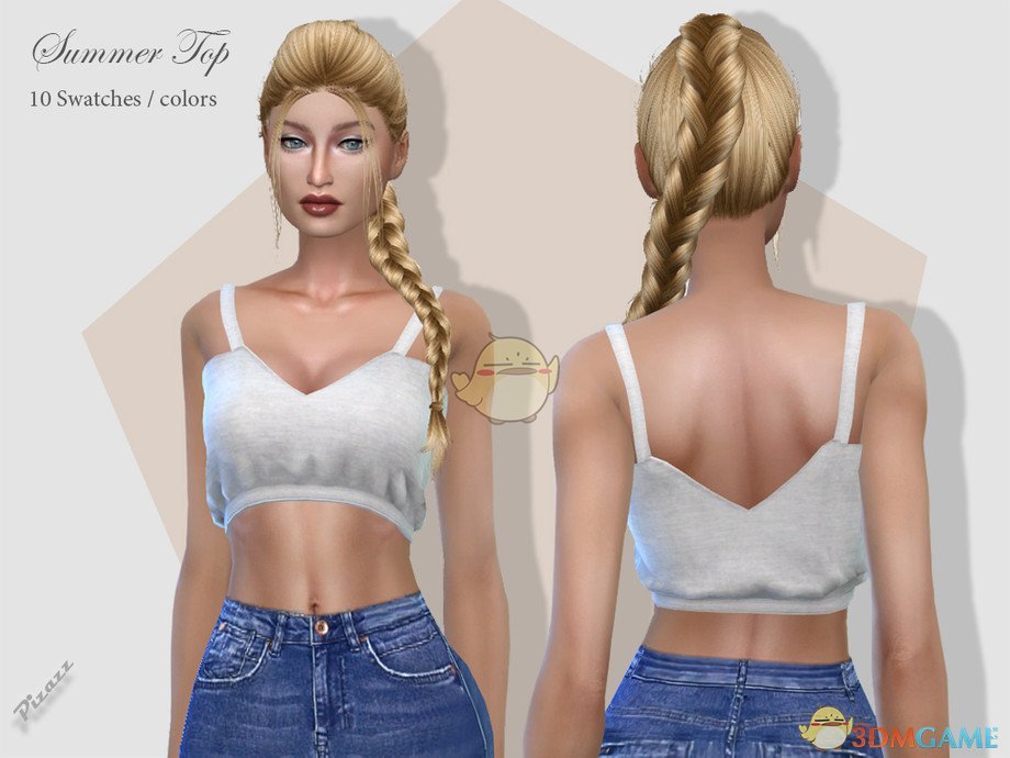 《模拟人生4》夏季女性吊带上衣MOD